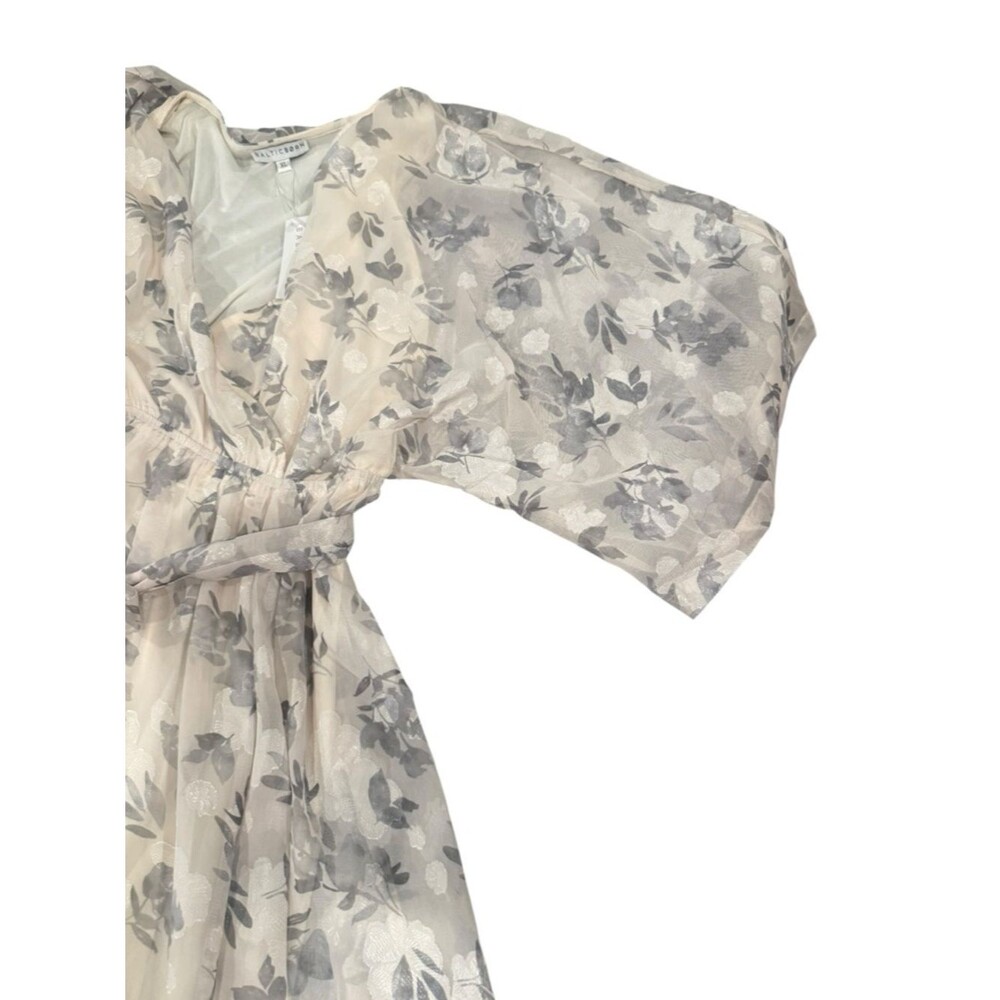 Baltic Born Floral Jacquard Kimono Maxi Dress Size XL - Picture 9 of 14